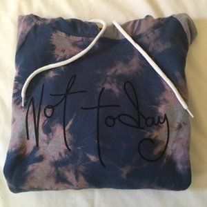 Purple and pink tie dye “Not Today” hoodie